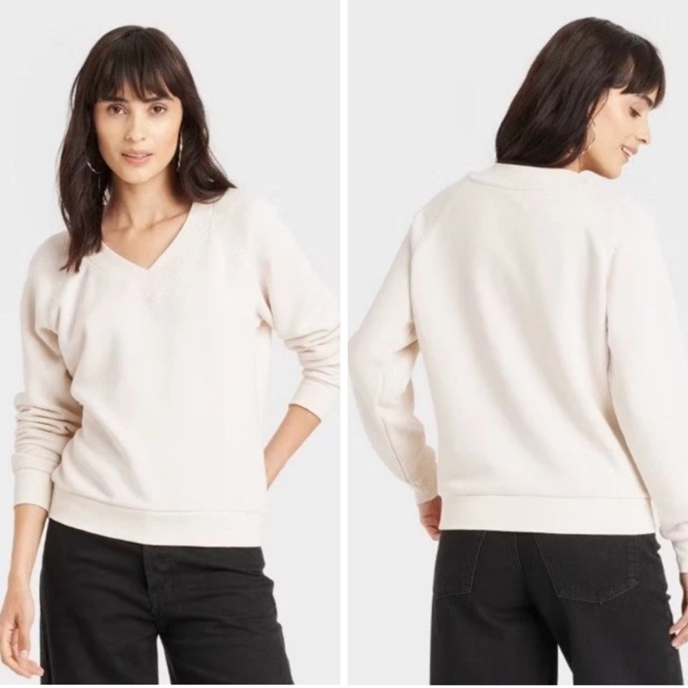 Free Gift NEW Womens Leisure Studio Sweatshirt Universal Thread Cream Ivory  S - Picture 5 of 8